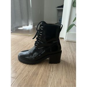 Black Maje Boots with Heel. Size 10 US/ 40 European